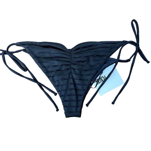Beach Riot Side-Tie Black Bikini Bottoms Size M NWT - Picture 2 of 9